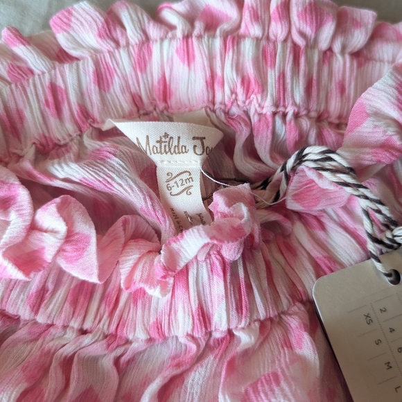 Matilda Jane NWT Pick Me Up Jogger - Pink Checker Gauzy sz 6-12 mo - Picture 2 of 3